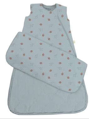 Gunamuna 1.0 TOG Bamboo Viscose Sleep Sack Blue Football 9-18M NEW NWT
